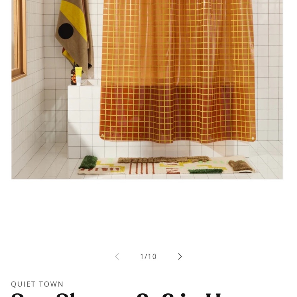 Quiet Town 2x2 Shower Curtain